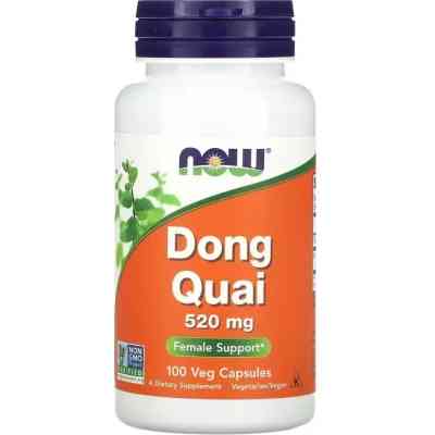 Травы Now Foods Дудник (Дягиль), 520 мг, Dong Quai, 100 вегетарианских капсул (NOW-04655) Винница