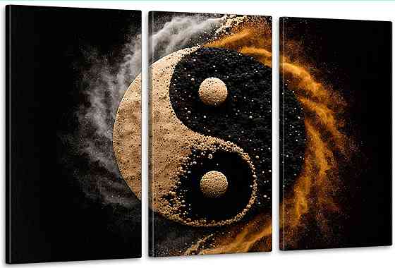 Модульная картина в гостиную / спальню  Інь-Янь   ART-101_3A 70х130 см Киев