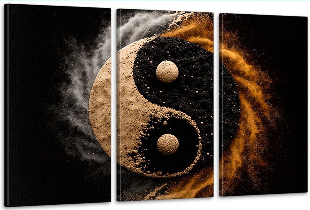Модульная картина в гостиную / спальню  Інь-Янь   ART-101_3A 70х130 см Киев - изображение 1