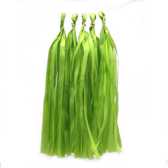 Кисточки тассел бумажные гирлянды 5 шт 35 см салатовый Киев