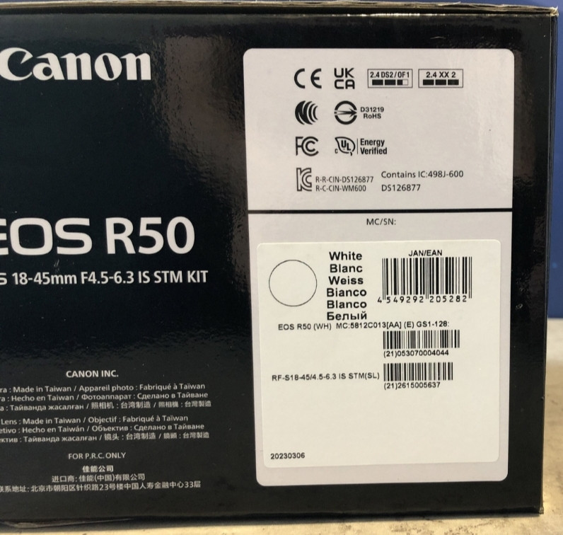 Фотоаппарат; Canon EOS R50 + RF-S 18-55mm.F4.5-6.3 IS STM White Харьков - изображение 2