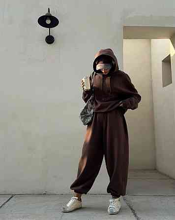 Жіночий повсякденний стильний костюм з якісної тринитки на флісі Одеса