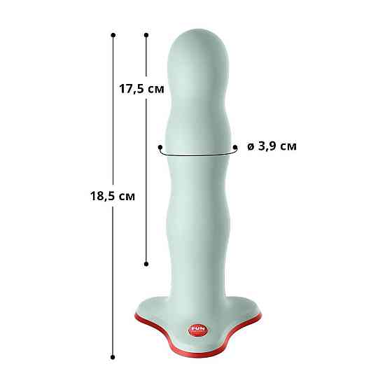 Фаллоимитатор Fun Factory BOUNCER Light Green, шарики внутри, эффект вибрации, диаметр 3,9 см Sex Aura Киев