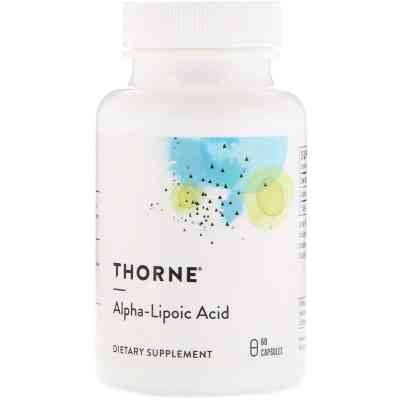 Антиоксидант Thorne Research Альфа-ліпоєва кислота, Alpha-Lipoic-Acid, 60 капсул (THR-79701) Вінниця
