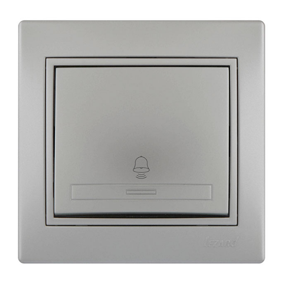 MIRA сірий металік Клавіша дзвінка внутрішня зі вставкою Лезард Житомир