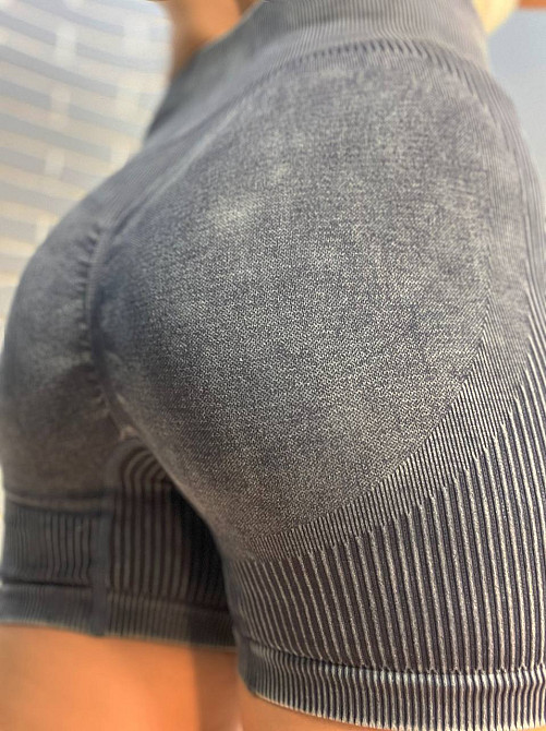 Шорти жіночі A-N 815 велосипедки рубчик варені пуш-ап графіт, графіт, L Київ - фото 8