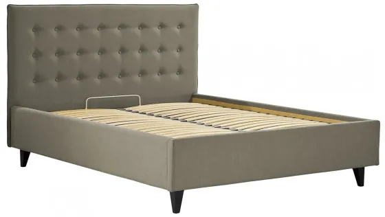 Ліжко Двоспальне Nicole VIP Wood На ніжках 160 х 200 см Melva 20 A1 З додатковою металевою цільнозварною рамою Сірий Київ