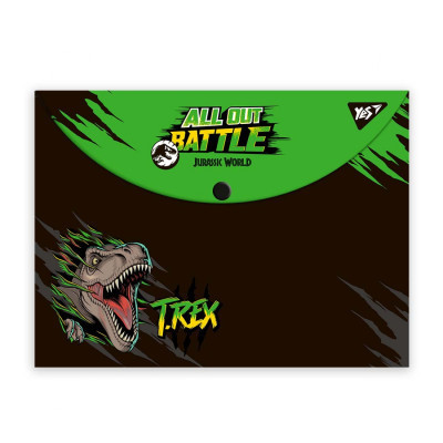 Папка - конверт Yes на кнопці А4 Jurassic World (492025) Вінниця - фото 1