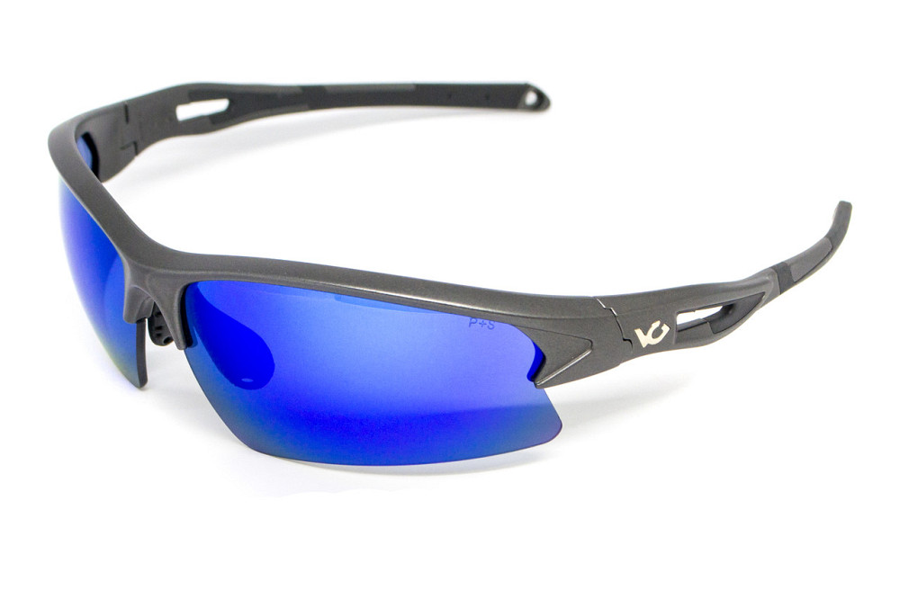 Окуляри захисні Venture Gear MontEagle GunMetal (ice blue mirror) Anti-Fog, дзеркальні сині Запоріжжя - фото 1