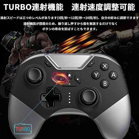 Ігровий контролер FONLAM Pro Wireless для Nintendo Switch, ПК, Android, iOS, Bluetooth-геймпад з RGB та макросами, чорний Київ