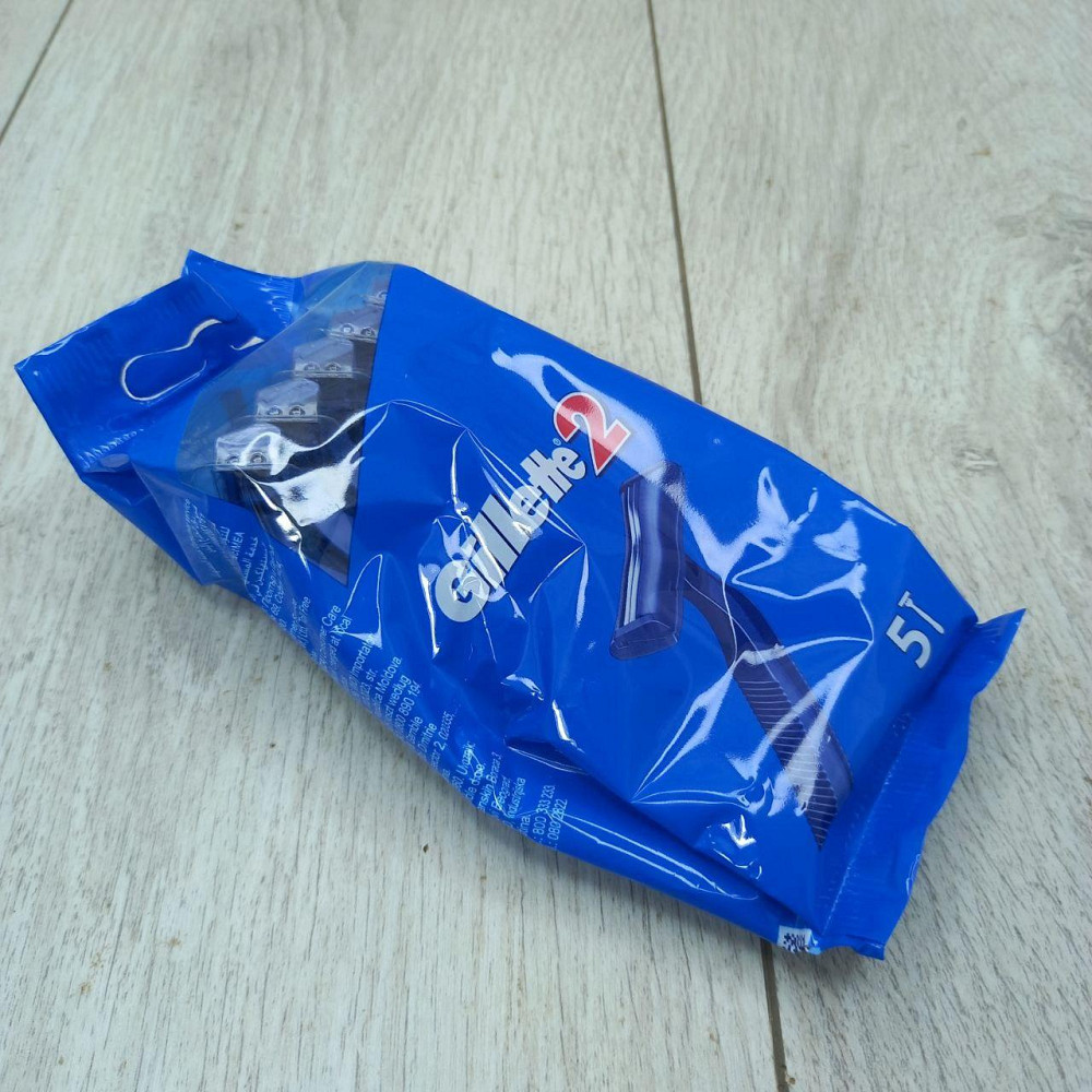 Верстати для гоління Gillette 2 одноразові 5 шт - чоловічі бритви з подвійним лезом для гладкого гоління Харків - фото 6