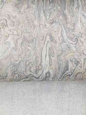 Шпалери вінілові на флізеліні AS creation Garda 1.06Х10.05 абстракція хвилі смуги сірі бежеві сріблясті Київ