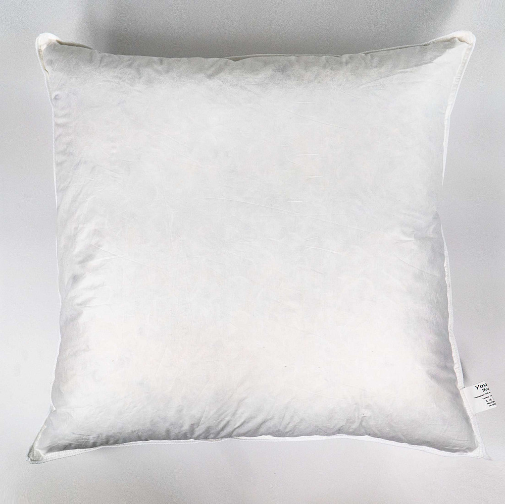 Подушка пухова преміум якості YouStar 50% пух 50% перо Батист - пружна 60x60 см (Білий) Суми - фото 4