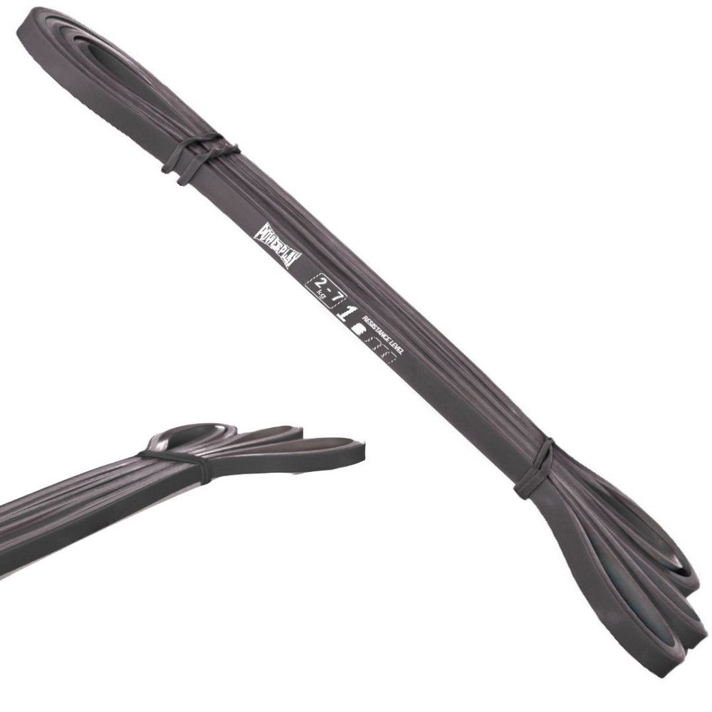 Еспандер-петля (гумка для фітнесу і кроссфіту) PowerPlay 4116 Double Colors Чорно/Сіра (2-7 кг) Каменское - изображение 1