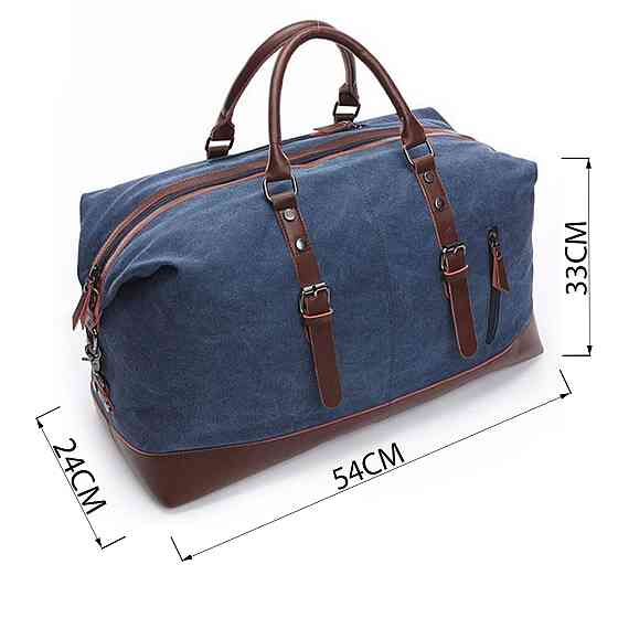 Дорожня сумка текстильна велика Vintage 20083 Синя Київ