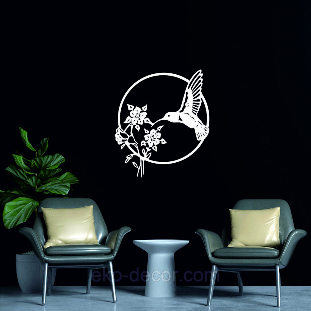 Декоративне настінне 3D Панно «Колибри» Декор на стіну з об'ємом Київ - фото 5