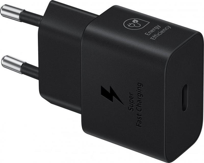 Мережевий зарядний пристрій Samsung EP-T2510XBEGEU Black, 25 W + кабель USB Type-C ( Чорний ) Харьков - изображение 1