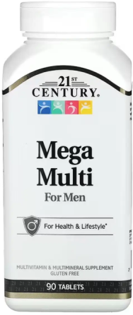 Витамины для мужчин 21st Century Mega Multi For Men 90 таб Киев
