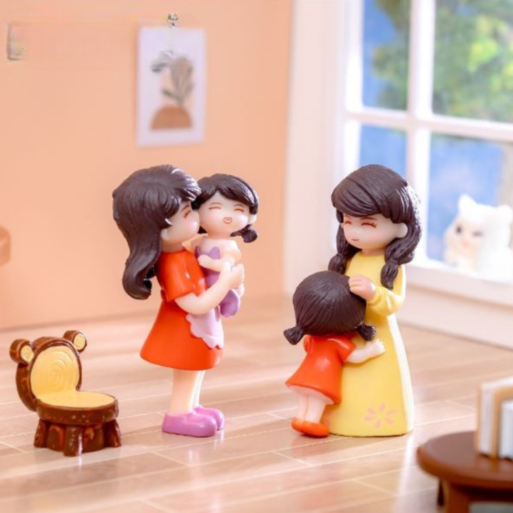 Фигурка мама с дочкой для мини-сада, флорариума, моссариума, микроландшафта, микропейзажа 4 Одесса - изображение 2