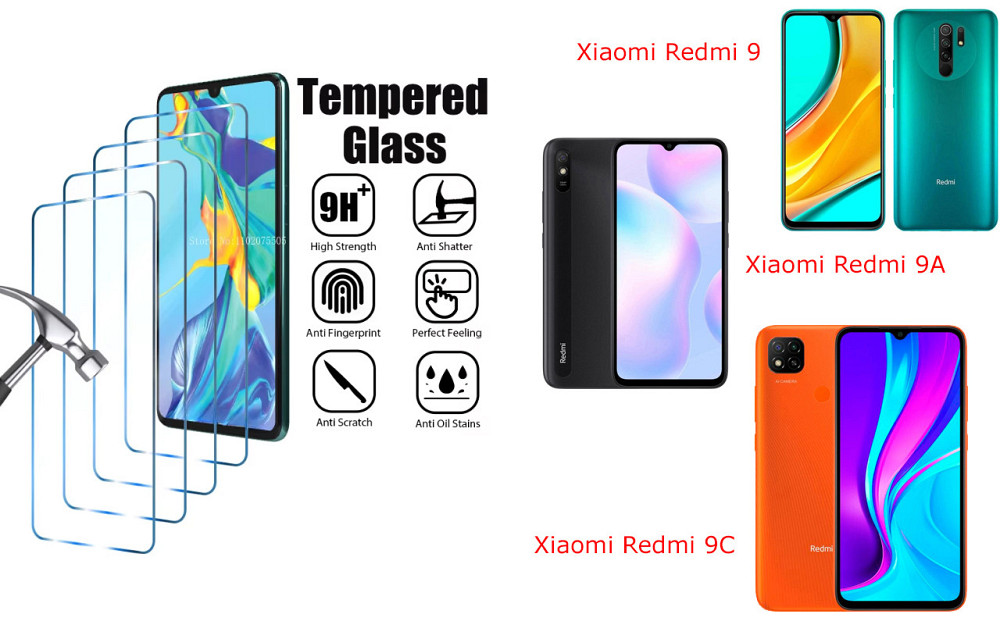 Захисне скло ArmorGlass для Xiaomi Redmi 9, 9A, 9C – стійке до подряпин та ударів Київ - фото 1