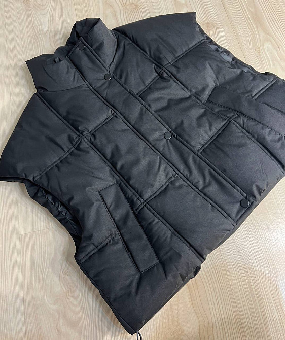 Жилетка жіноча HAIZIYUAN 535 укорочена широка оверсайз спущене плече чорна, чорний, XL Київ - фото 13