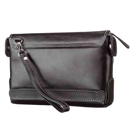 Чоловічий клатч SHVIGEL 11084 шкіряний Чорний Київ