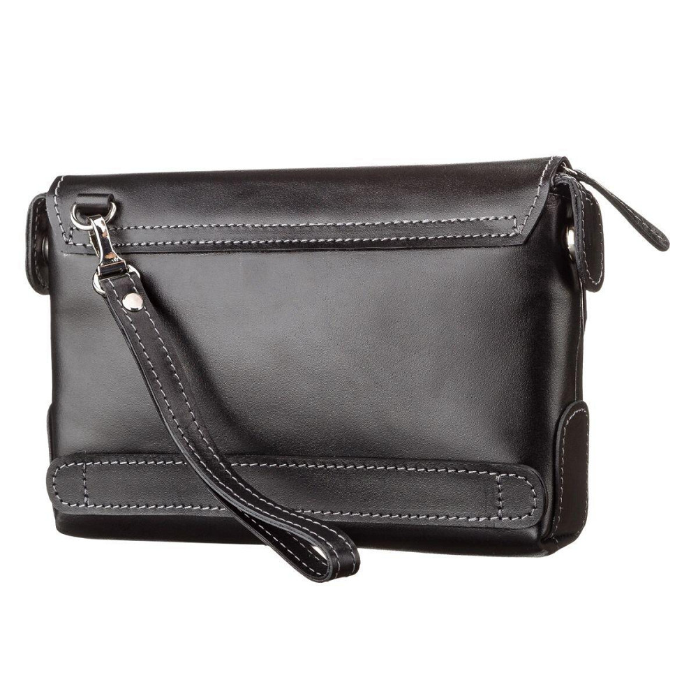 Чоловічий клатч SHVIGEL 11084 шкіряний Чорний Київ - фото 2