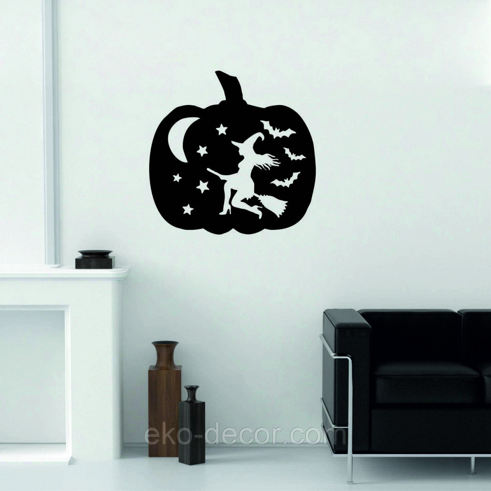 Декоративное настенное 3D Панно «Ведьма», Декор на стену с объемом 90*90 см, Черный Киев - изображение 5