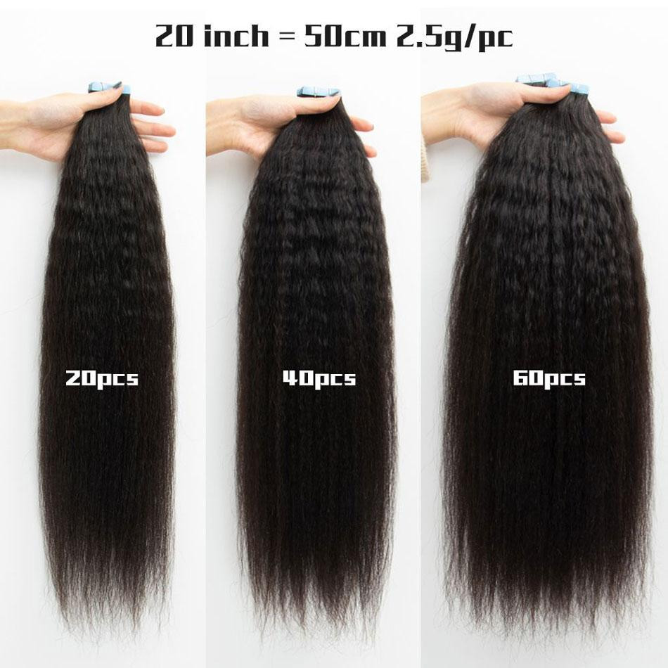 Накладні пасма на клейкій основі, текстура Афро, натуральне чорне волосся 50 см, стрічкове нарощування для обʼєму Київ - фото 7