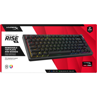 Клавиатура HyperX Alloy Rise 75 PBT HX Red USB UA Black (7G7A4AA) Винница - изображение 6