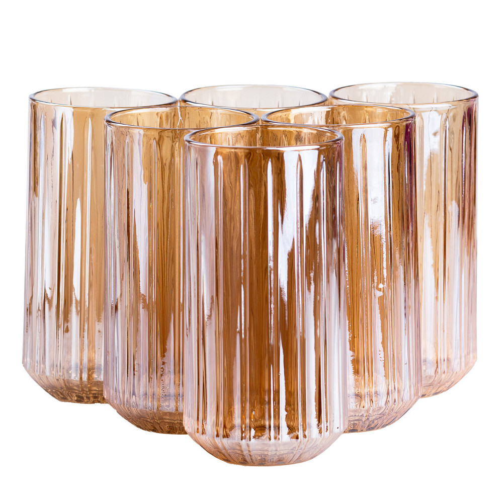 Коричневі склянки 6 шт по 380 мл Київ - фото 1