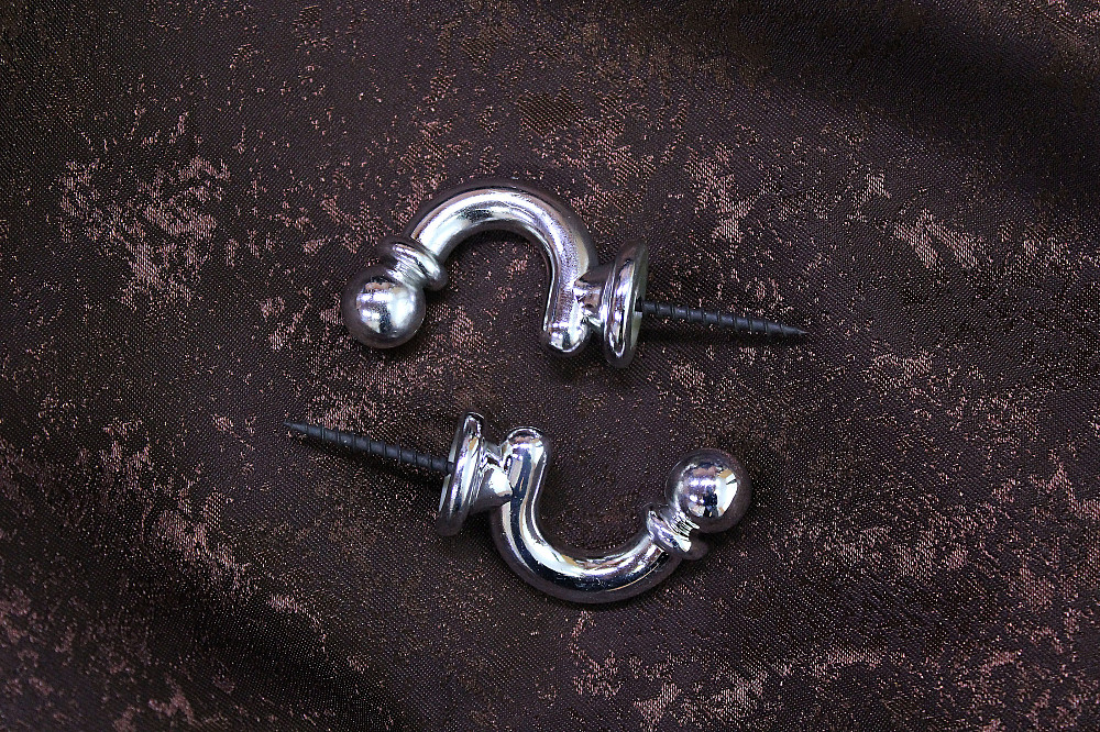Гачки для підхватів (007кр) набір 2 шт Світло-сріблястий (83-010) Київ - фото 2
