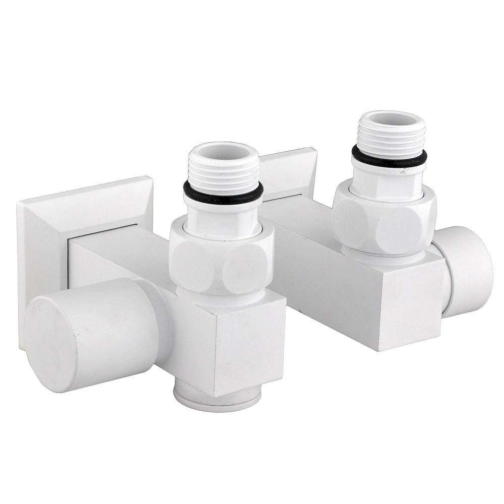 Набір Кран вентильний кутовий з американкою SOLOMON LUX 1/2″CUBE WHITE 8888_ТЕН (1уп) Луцк - изображение 1