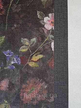 Винілові на фрізеліні AS creation Perfect 1.06Х10 квіти червоні сиренові на чорному Київ