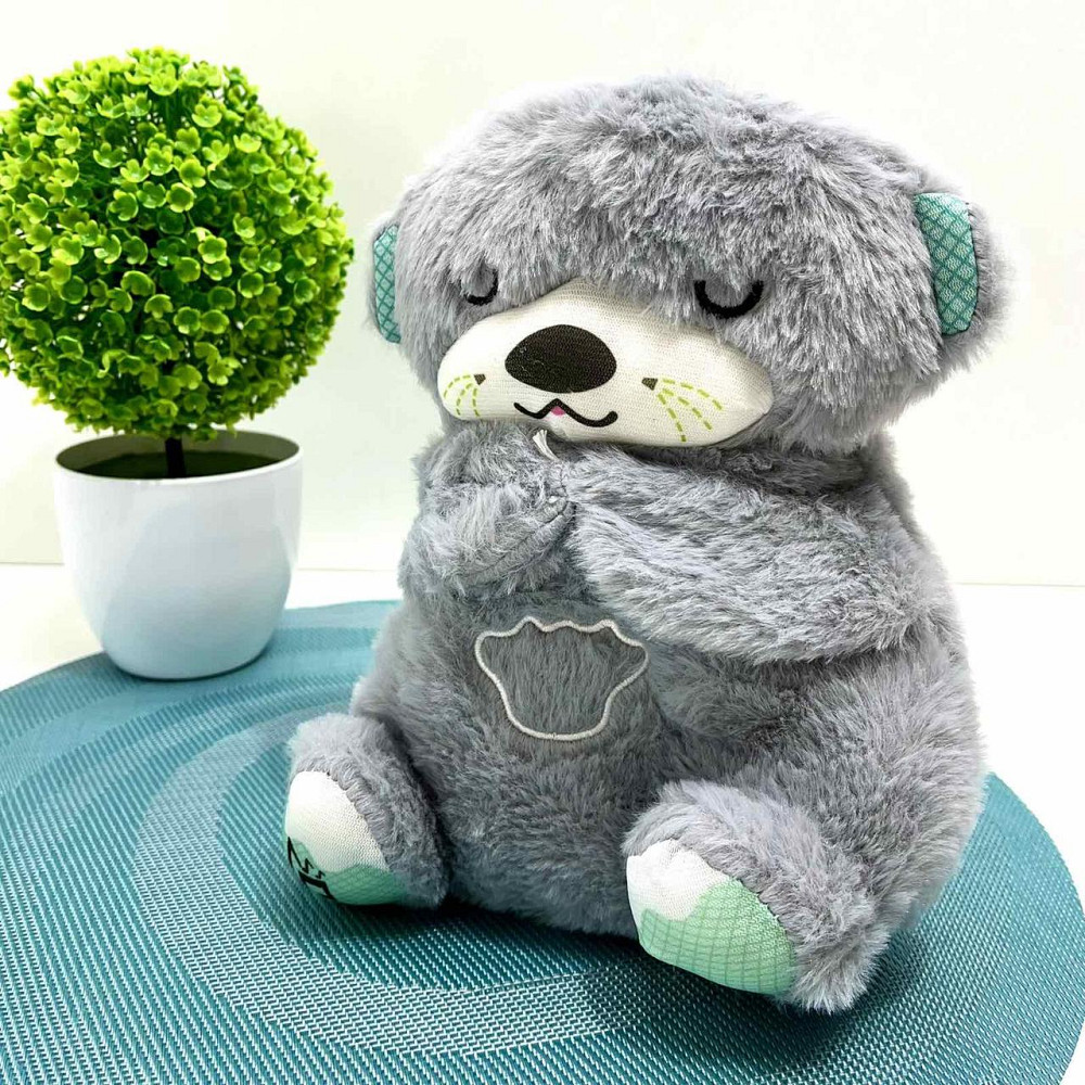 Видра інтерактивна дихає підсвічується сопить і відтворює заспокійливу музику Сіра (853-1) Чернігів - фото 7