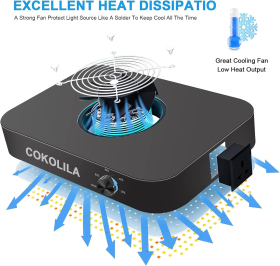 Світлодіодна лампа для рослин Cokolila LED Grow Light GL-CR600 Луцьк