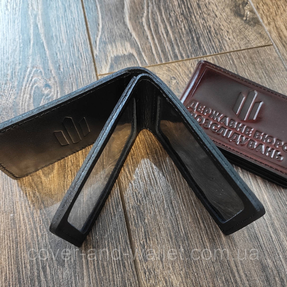 Обкладинка для посвідчення ДБР "Державне бюро розслідувань" з клапаном (чорна) Київ - фото 4
