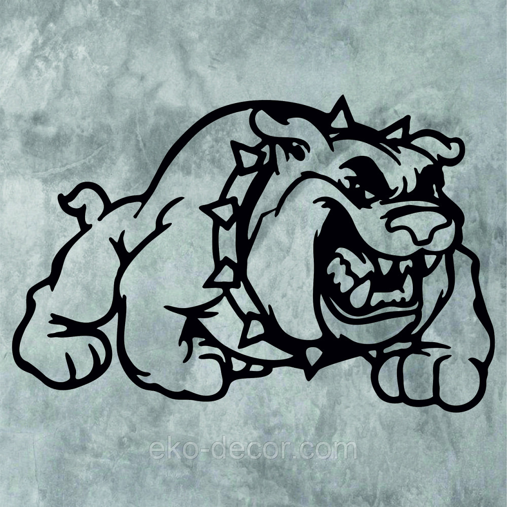 Декоративное настенное Панно «Бульдог - Спайк», Декор на стену 70*46 см, Черный Киев - изображение 6