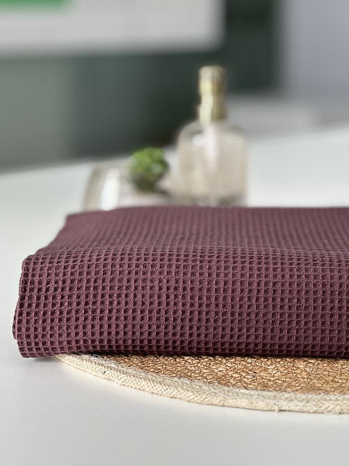 Вафельний рушник Ideal Textile 100х150 см 220 г/м2 (56861026) Коричневий Чернівці - фото 5