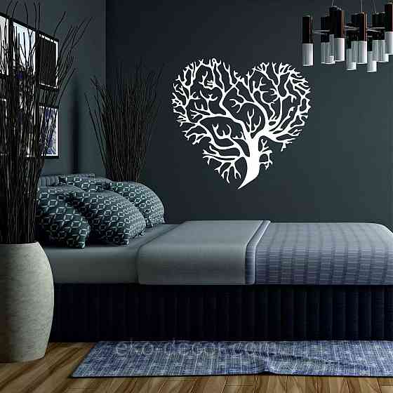 Декоративное настенное Панно «Сердце» Декор на стену 90*90 см, Белый Киев