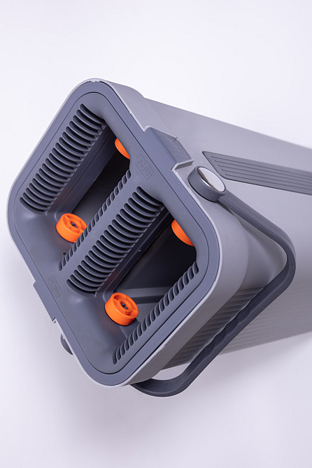 Household Телескопічна швабра з плоскою насадкою та відро з двома секціями для миття підлоги й Коломия - фото 8