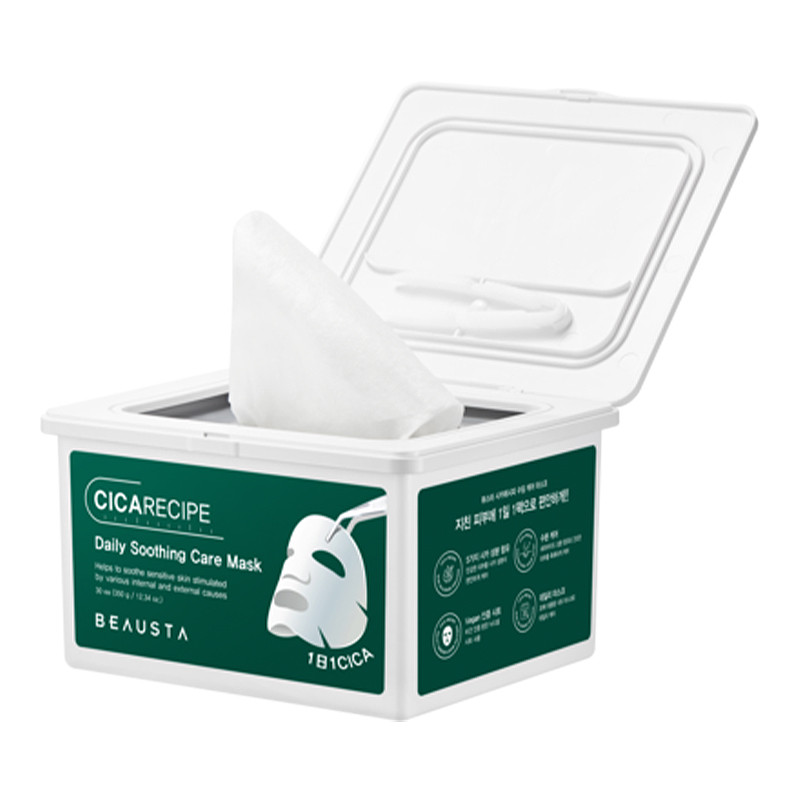 Маска для обличчя щоденна заспокійлива Cicarecipe Daily Soothing Care Mask BEAUSTA 30 шт Київ - фото 1
