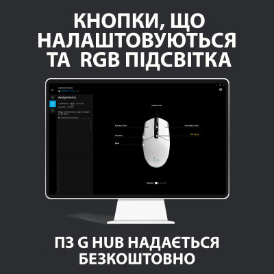 Мишка Logitech G102 Lightsync White (910-005824) Вінниця - фото 2