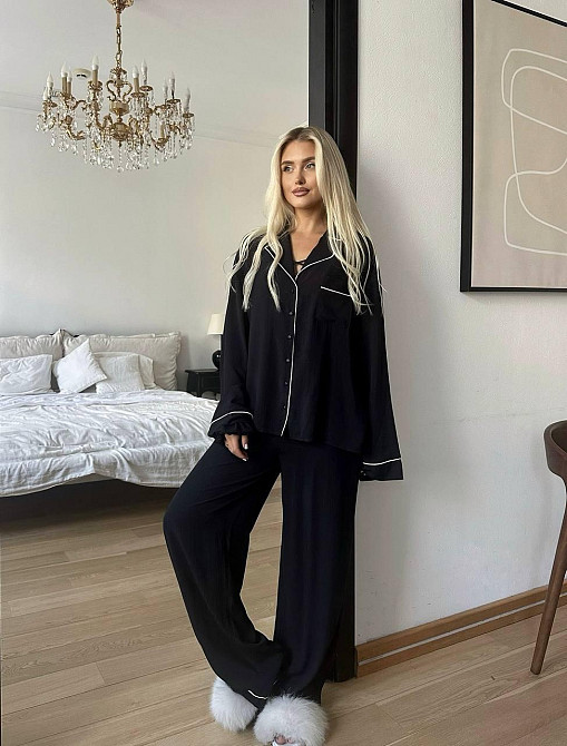 Женская стильная пижама двойка турецкий трикотаж Одесса - изображение 1