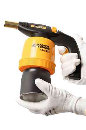 Лампа газова паяльна MASTERTOOL п'єзопідпал Ø 20 мм/1300°С 1.3 кВт 94.6 г/год 44-5114 Рівне