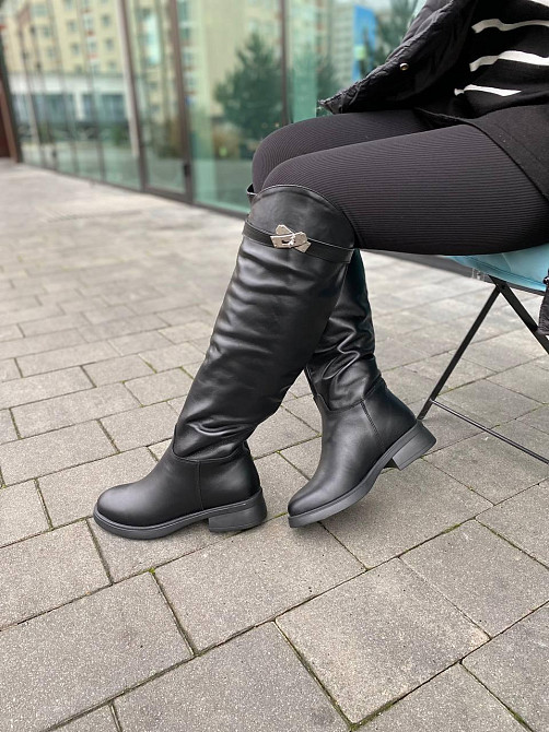 Чоботи жіночі EDAN 177 чорні (зима євро-хутро, шкіра натуральна) (6083) Коломия - фото 2