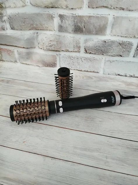 Фен-щетка с автоматическим вращением Domotec/RAF R-421 1000Вт 2 насадки, 3 режима температуры Одесса - изображение 3