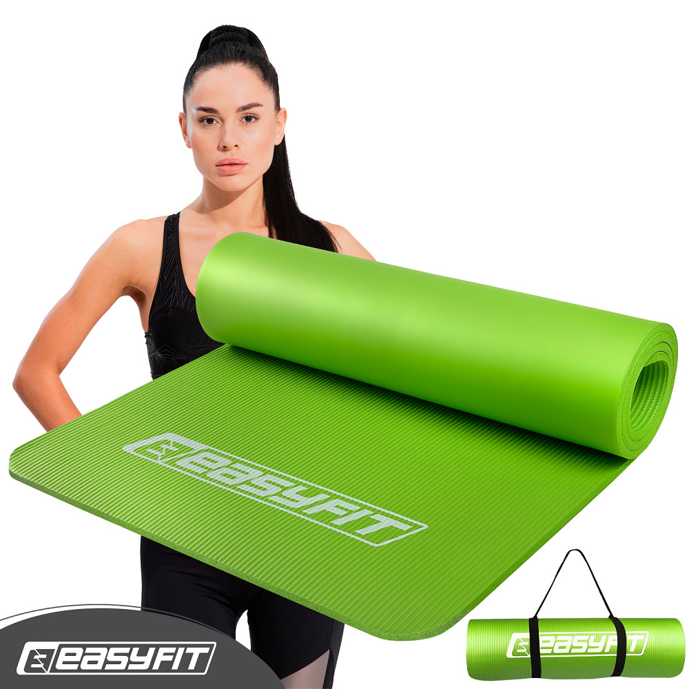 Килимок для фітнесу та йоги EasyFit NBR 10 мм Зелений Коломия - фото 1