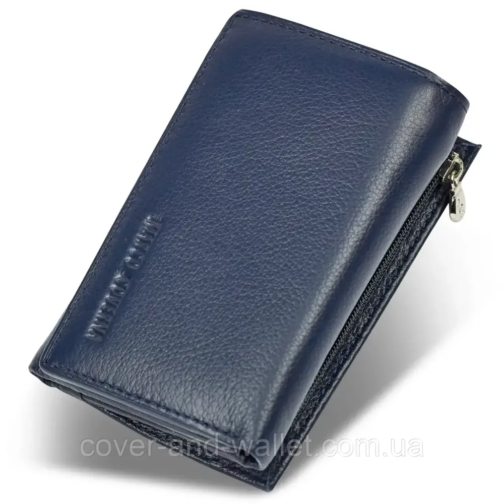 Компактний жіночий гаманець синього кольору на магнітній фіксації Marco Coverna 1419 Київ - фото 1