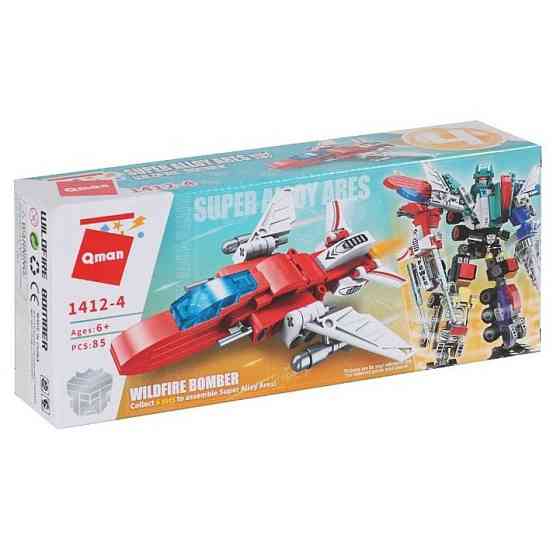Дитячий Конструктор Qman 1412-1-6 транспорт, 79 дет  Wildfire Bomber Вінниця